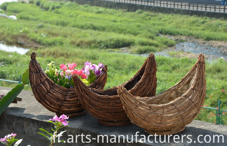 tissage de pots de fleurs weaving flower pot